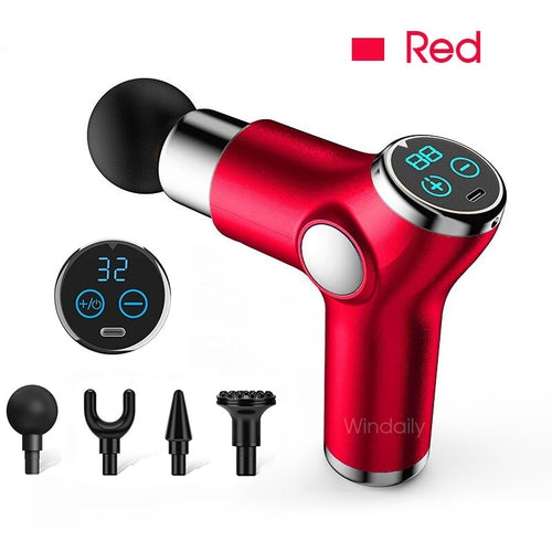 Mini LCD Massage Gun 32 Speed Touch Screen Deep Tissue Percussion